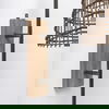 Kiley  Brown Woven Shade with Black Metal Wall Sconce thumbnail 3