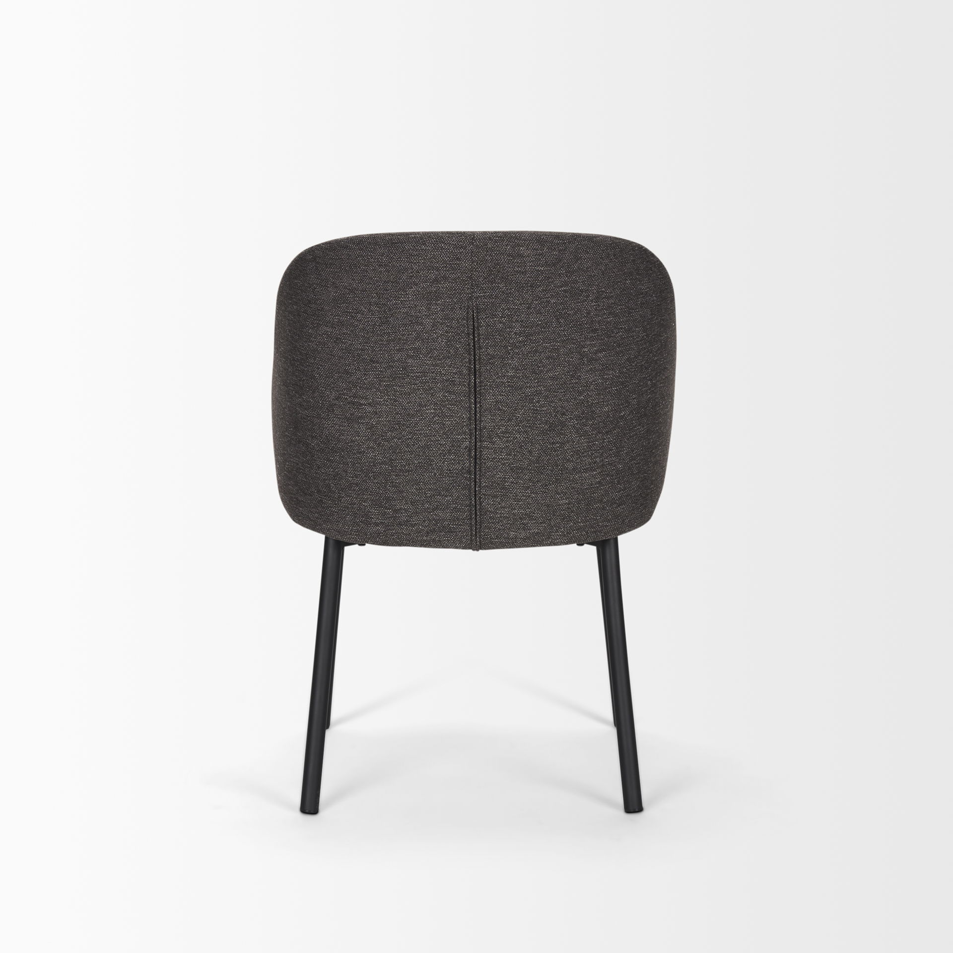 Shannon Dining Chair with Gray Fabric & Matte Black Metal large image 