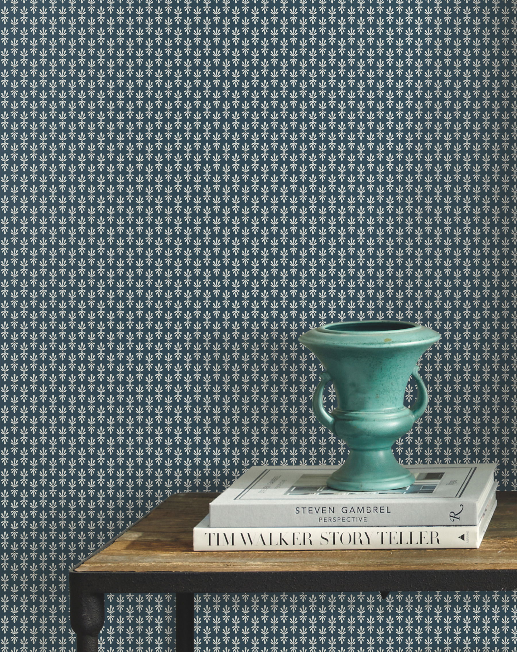 Petal Blue Wallpaper, by York Wall, 27' length x 2'3" width x 0.02" depth View 2