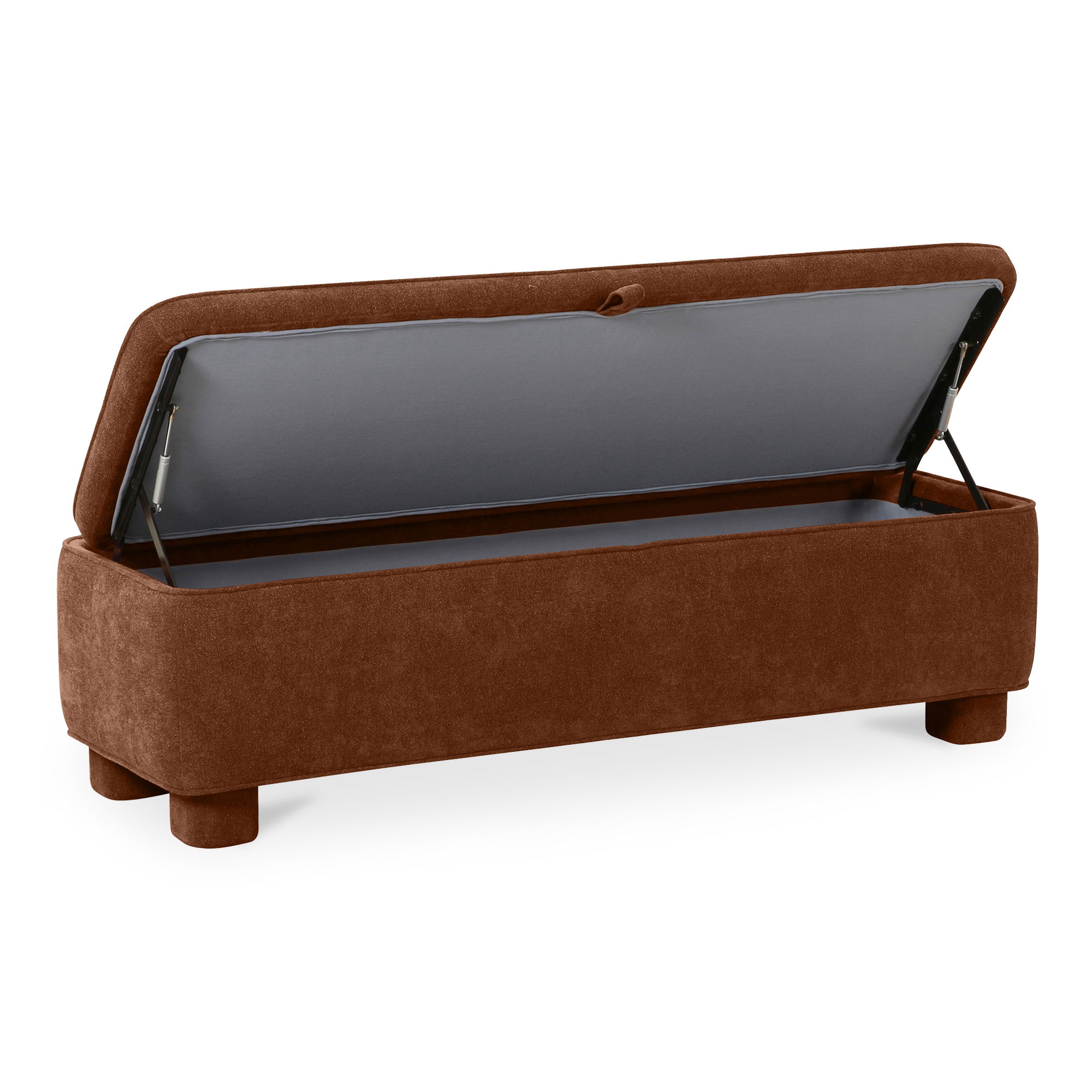 Ichigo Storage Bench Deep Orange, Benche by Moe's Home, 59" width x 18" height x 20" depth View 4