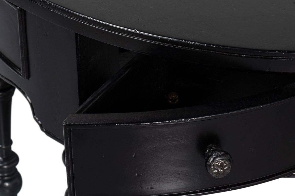 Abraham Half Round Console, by Sarreid, 1'3" length x 3'2" width x 8" height View 8