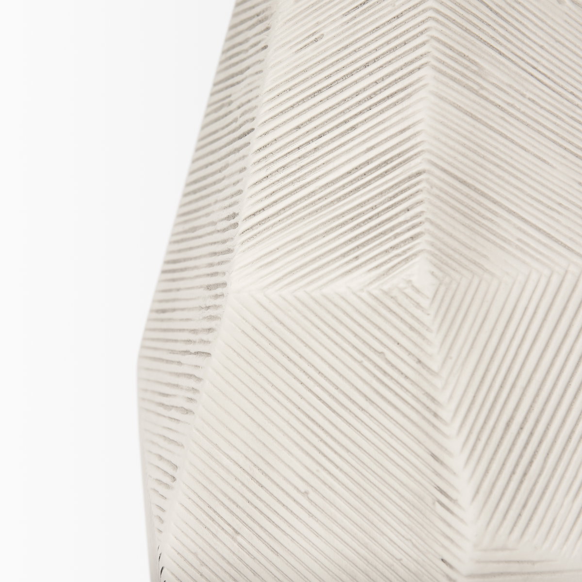 Piven White with Antiqued Wash Textured Ceramic Table Lamp, by Mercana, 18" length x 18" width x 29.5" height View 9