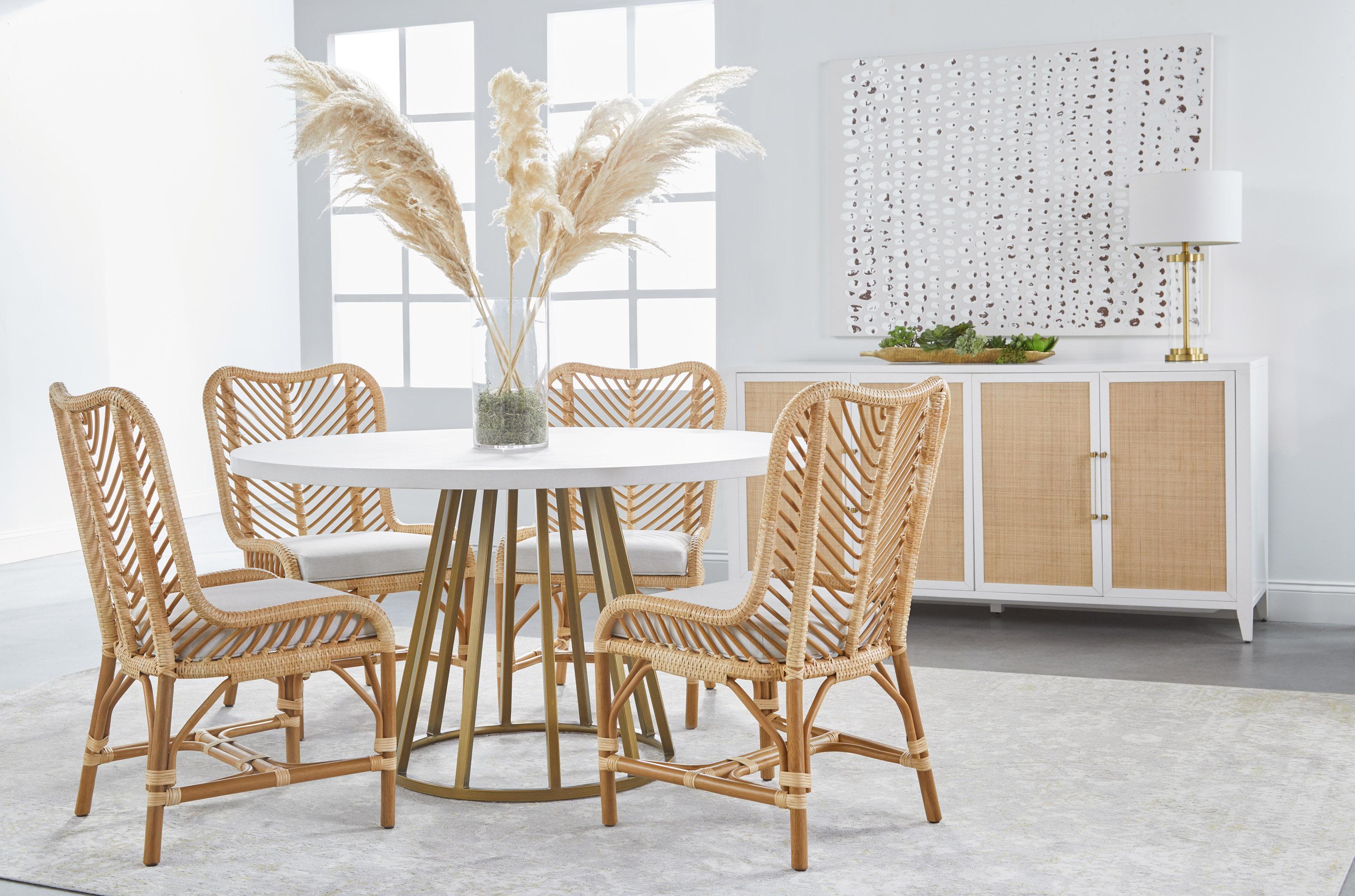 Turino 54' Round Dining Table Concrete Top large image 