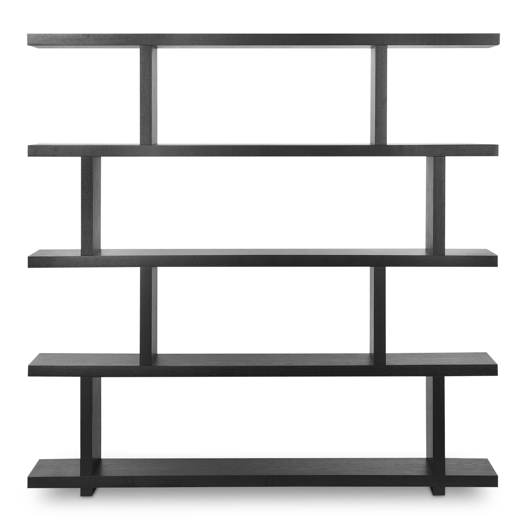 Miri Shelf Large Black, Shelving & Bookcase by Moe's Home, 63" width x 62" height x 11" depth View 1