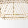 Thad 1-Light Natural Woven Rattan Dome Pendant, by Mercana, 24.5" length x 24.5" width x 14.5" height thumbnail 9