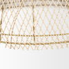 Thad 1-Light Natural Woven Rattan Dome Pendant, by Mercana, 24.5" length x 24.5" width x 14.5" height thumbnail 9