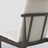 Cavett Curved Back Dining Side Chair | Cream Boucle with Dark Wood, Dining Chair by Mercana, 18" length x 25" width x 33.46" height thumbnail 13