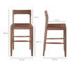 Owing Counter Stool Walnut Brown, Counter & Bar Stool by Moe's Home, 19.5" width x 38" height x 20" depth thumbnail 9