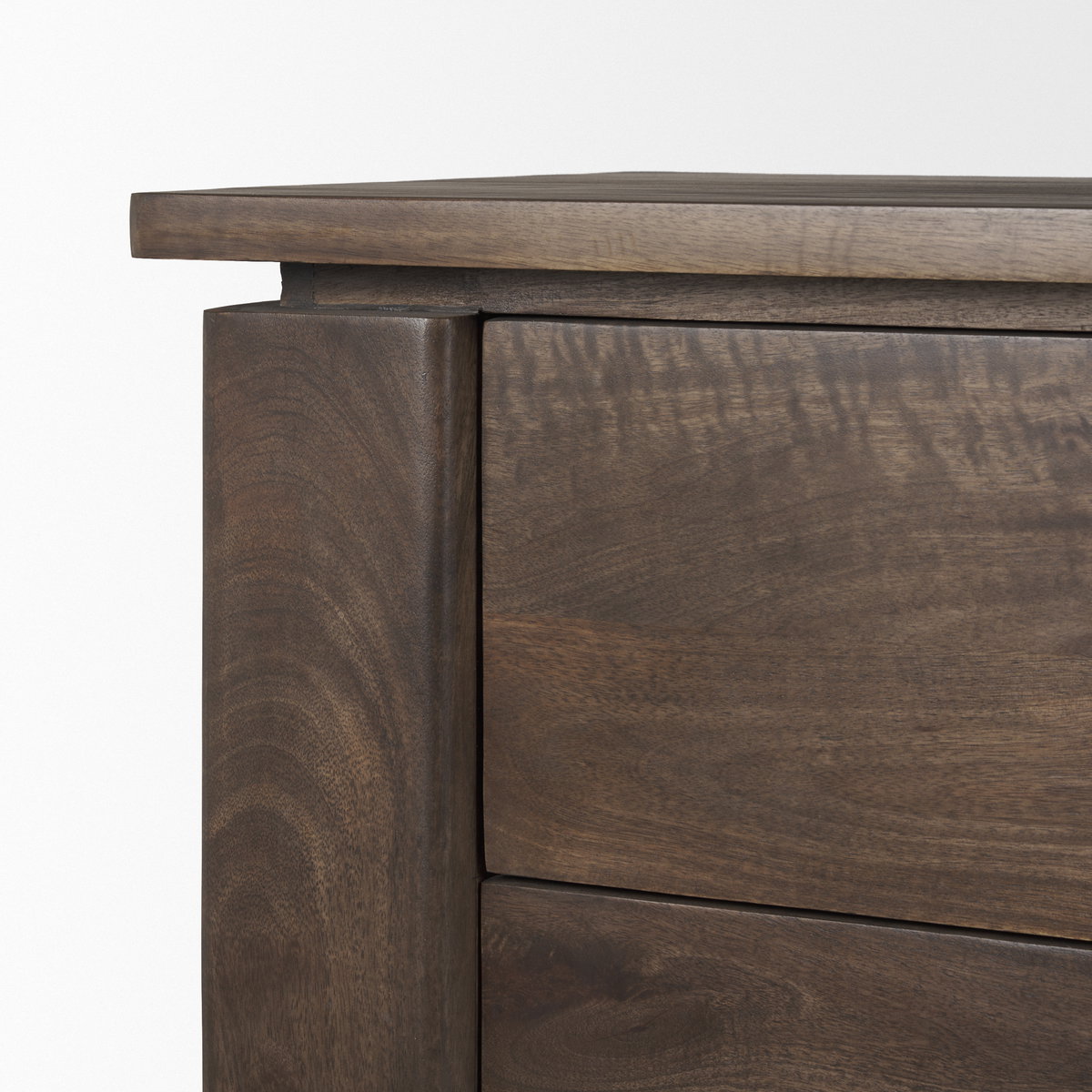 Wallen Solid Dark Brown Wood 3 Drawer Accent Cabinet, Cabinets & Chest by Mercana, 36" length x 18" width x 31" height View 8