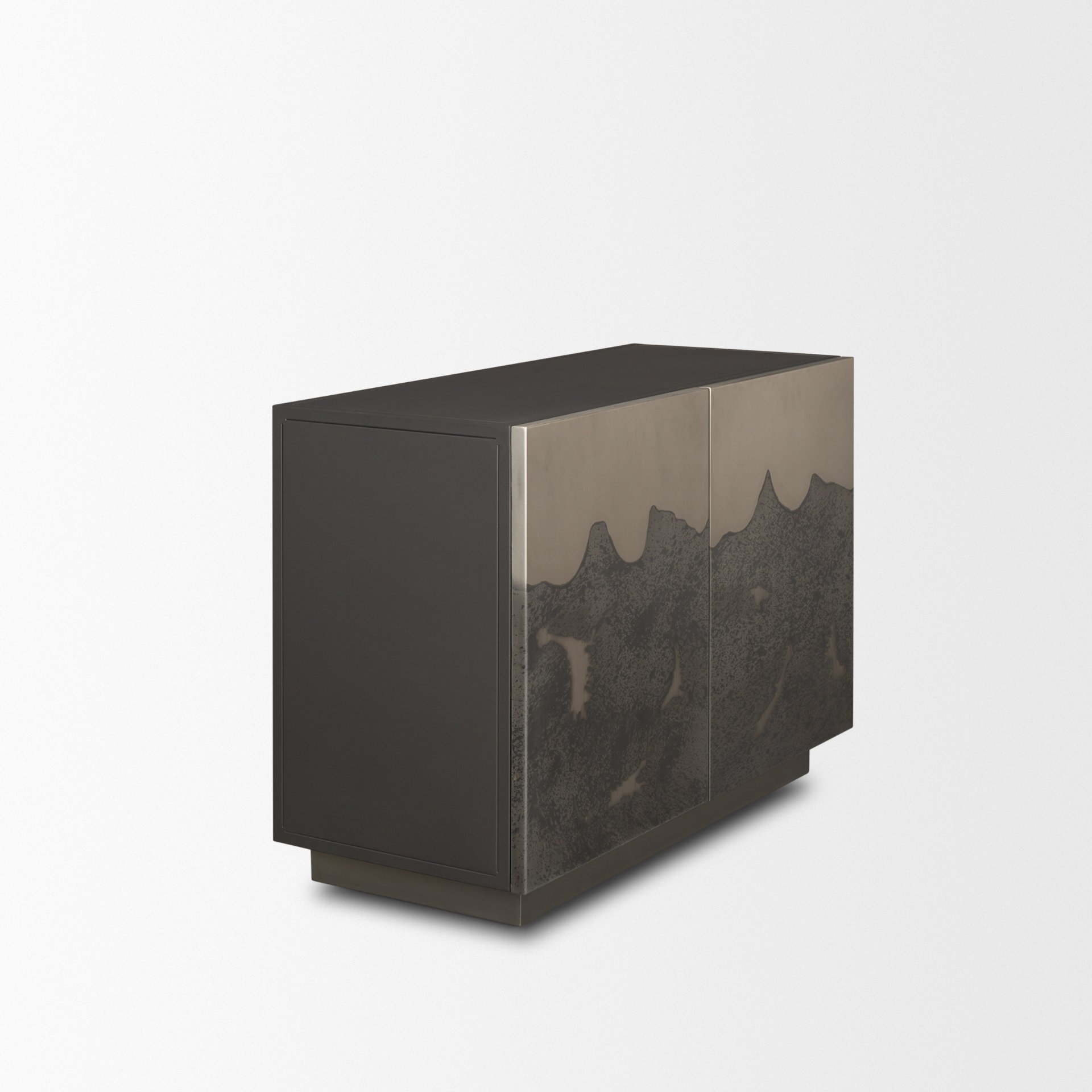 Roxdale Acid Washed Iron Metal Accent Cabinet large image 