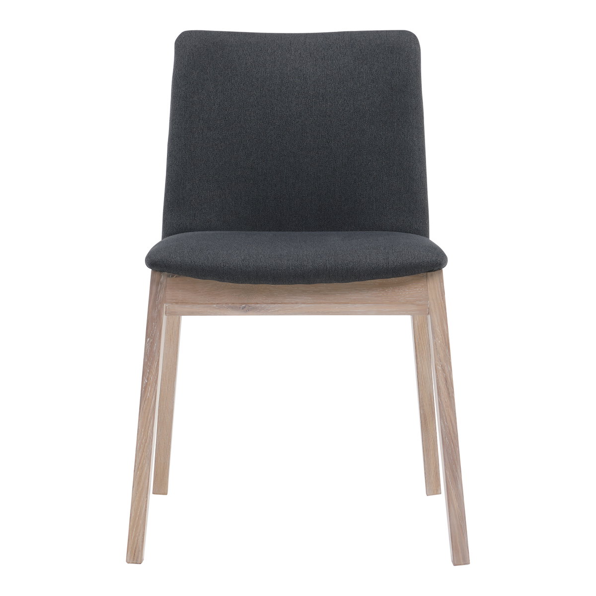 Deco Oak Dining Chair Dark Grey - Set Of Two, by Moe's Home, 21" width x 31" height x 22" depth View 4