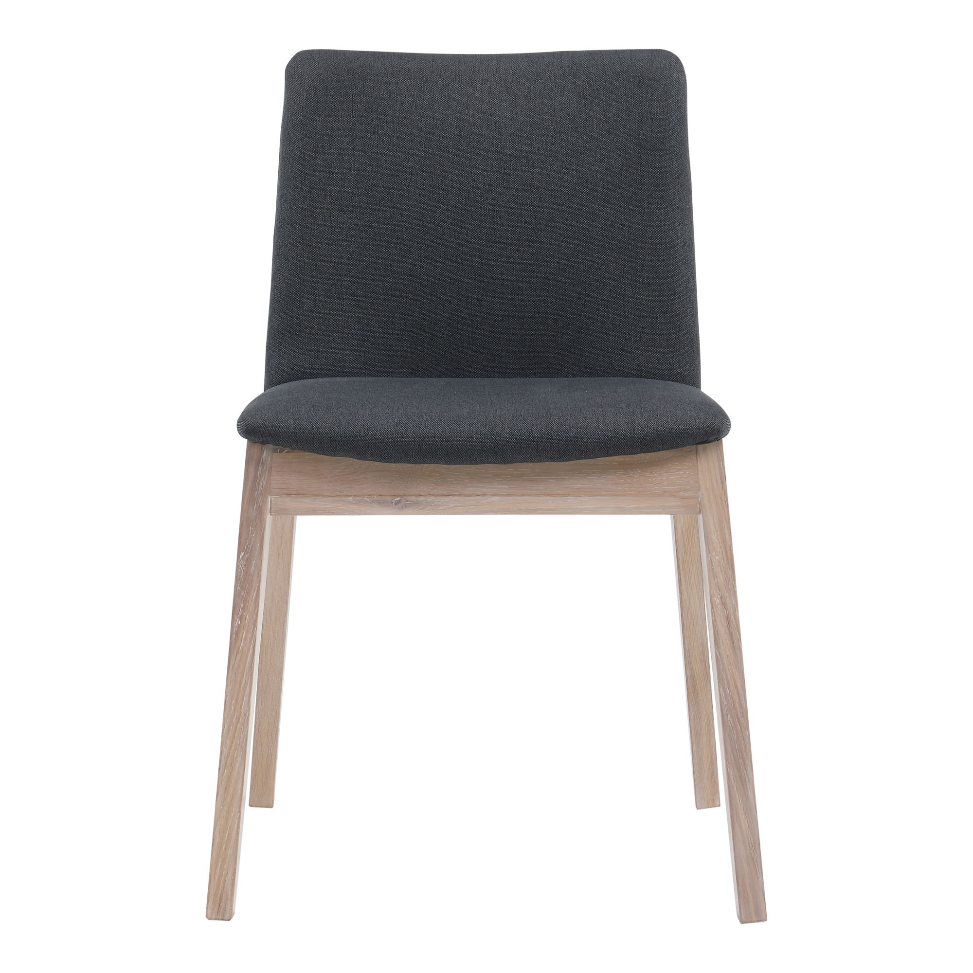 Deco Oak Dining Chair Dark Grey - Set Of Two large image 