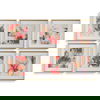 Fresh Start Red Abstract Prints, S/6 thumbnail 0