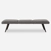 Bowtie Charcoal Fabric Bench, Benche by Uttermost, 72.5" width x 18" height x 20" depth thumbnail 1
