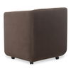 Jane Rolling Dining Chair Brown Velvet thumbnail 4