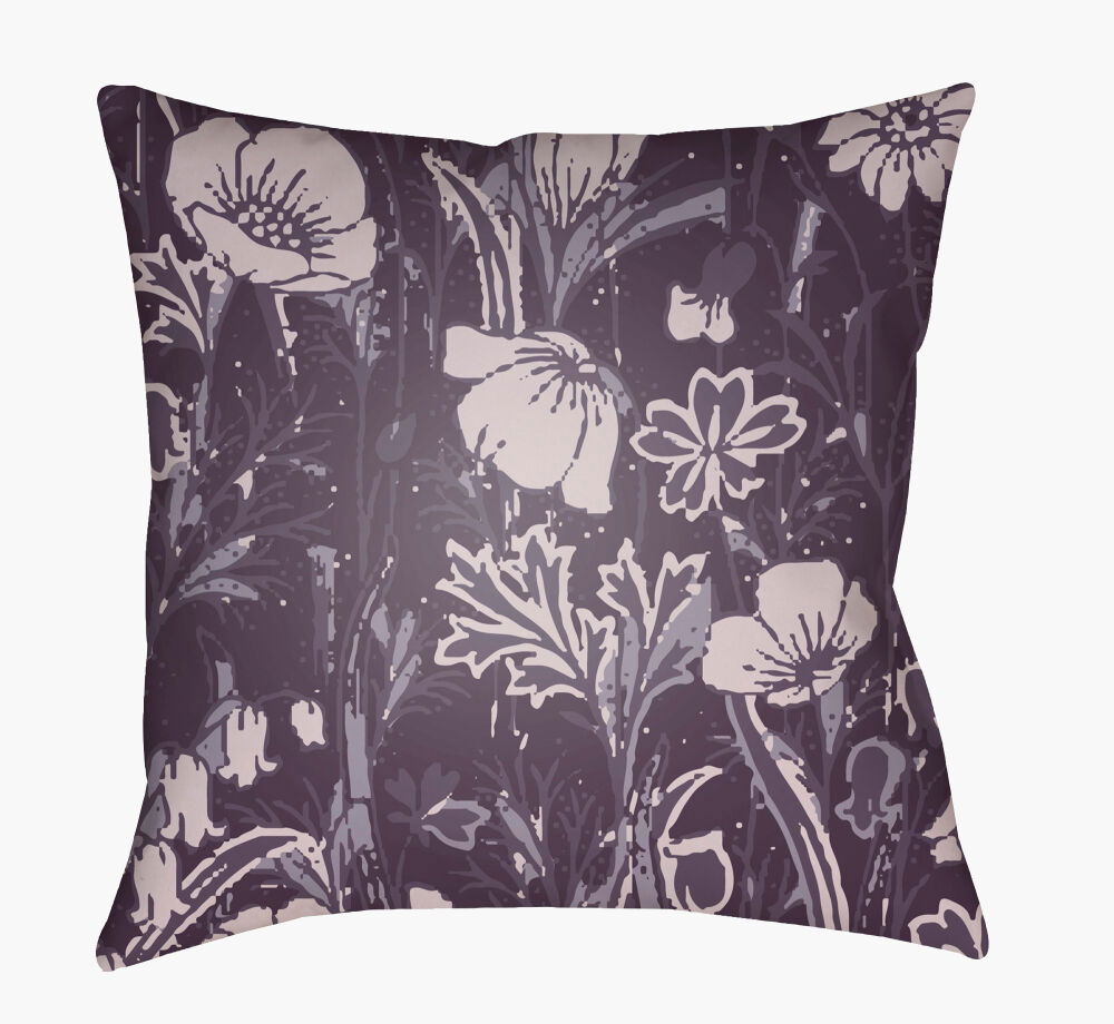 Chinoiserie Floral Accent Pillow, Decorative Pillow by Surya, 20" length x 20" width