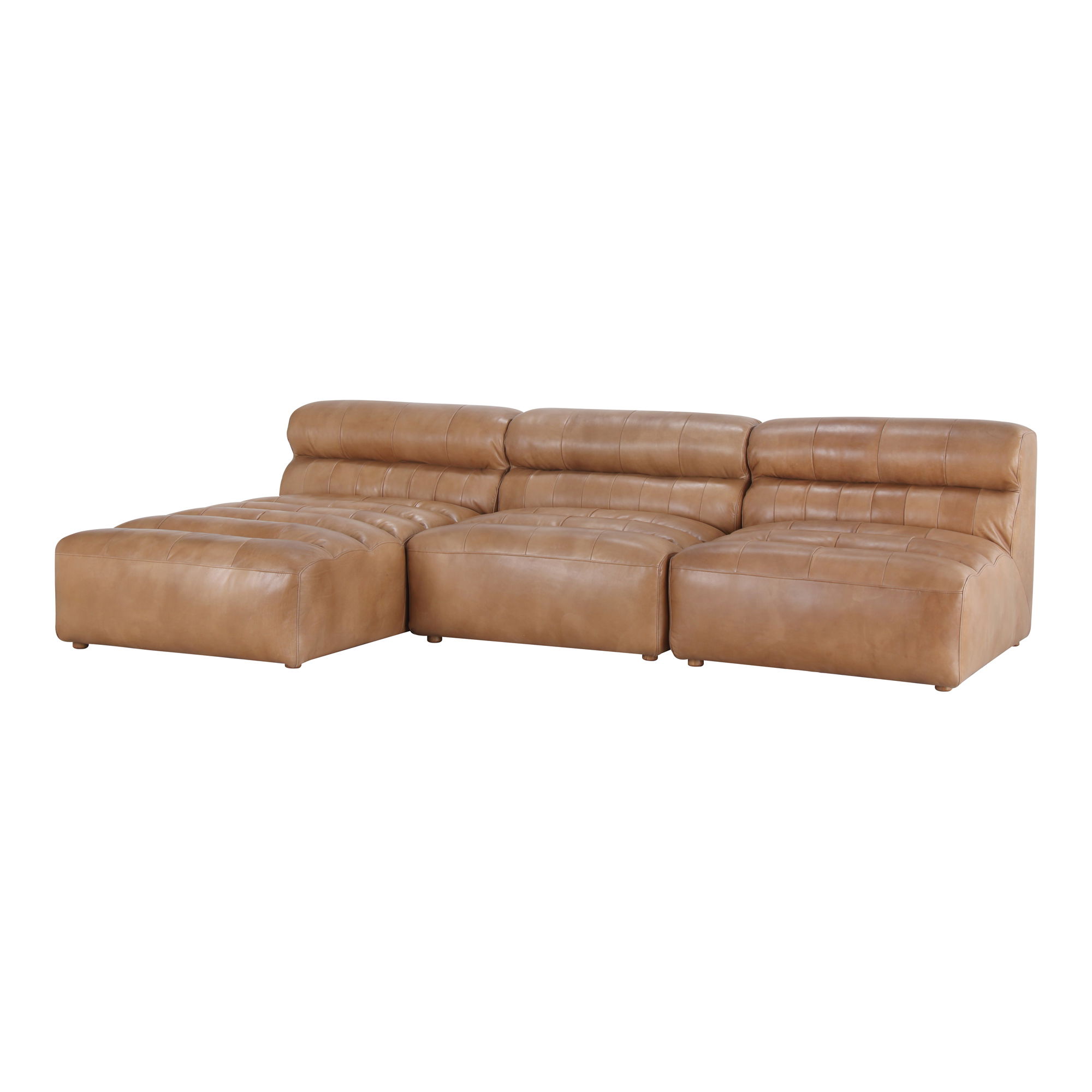 Ramsay Signature Modular Sectional Tan, Sectional Sofa by Moe's Home, 108" width x 28" height x 65.5" depth View 4