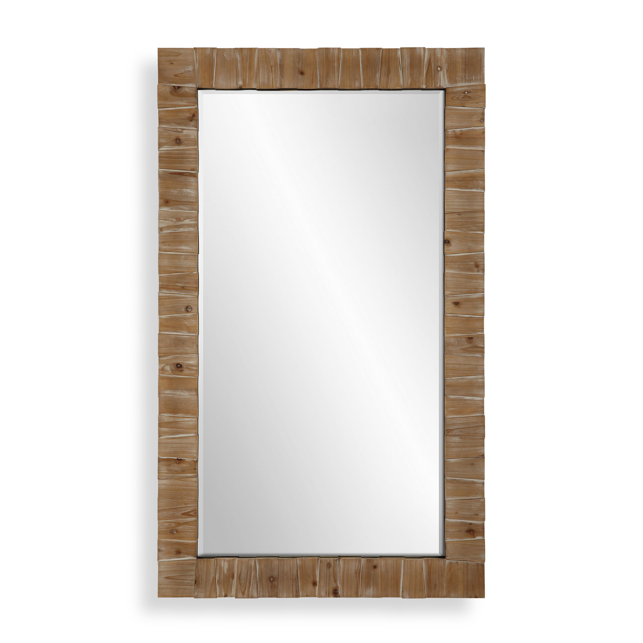 Ayanna Gray Washed Wood Mirror large image 