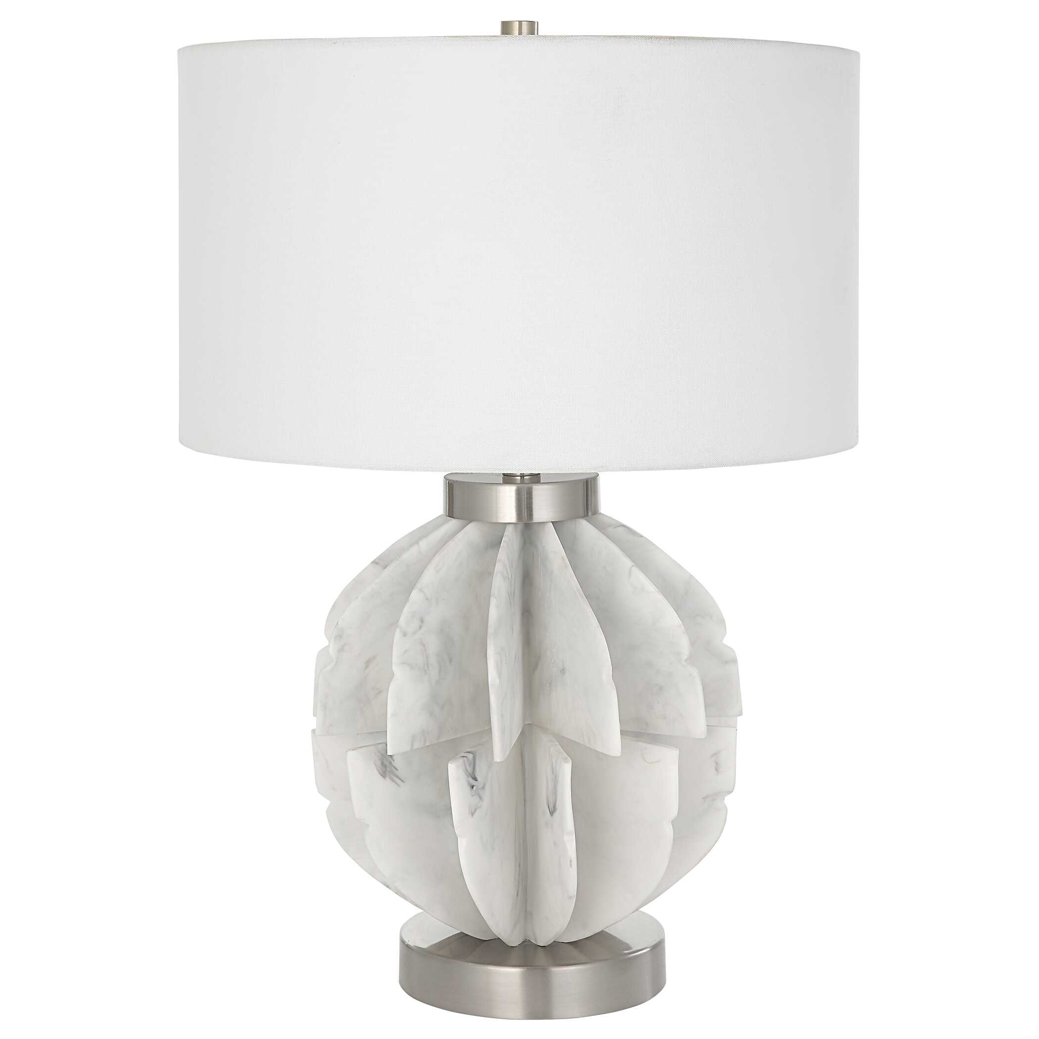 Repetition White Marble Table Lamp, by Uttermost, 17" width x 24.5" height x 17" depth View 5
