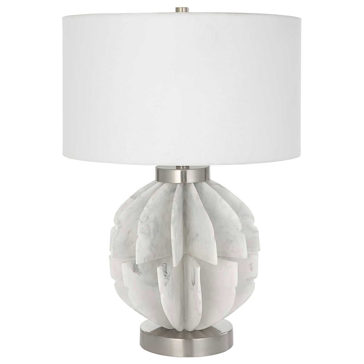 Repetition White Marble Table Lamp, by Uttermost, 17" width x 24.5" height x 17" depth View 5