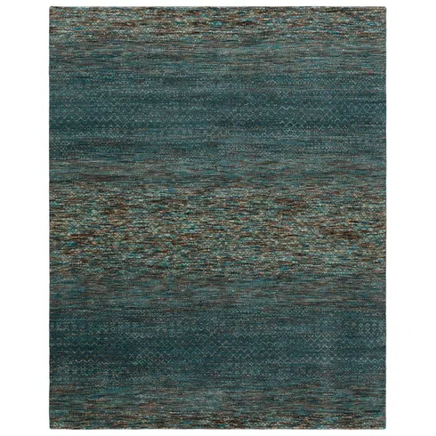 Jaipur Living Aissa HRM01 Handknotted Solid Blue and Multicolor Area Rug (9