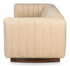 Denys Leather Sofa  Cappuccino White, by Sarreid, 2'11" length x 7'1" width x 2'4" height thumbnail 9