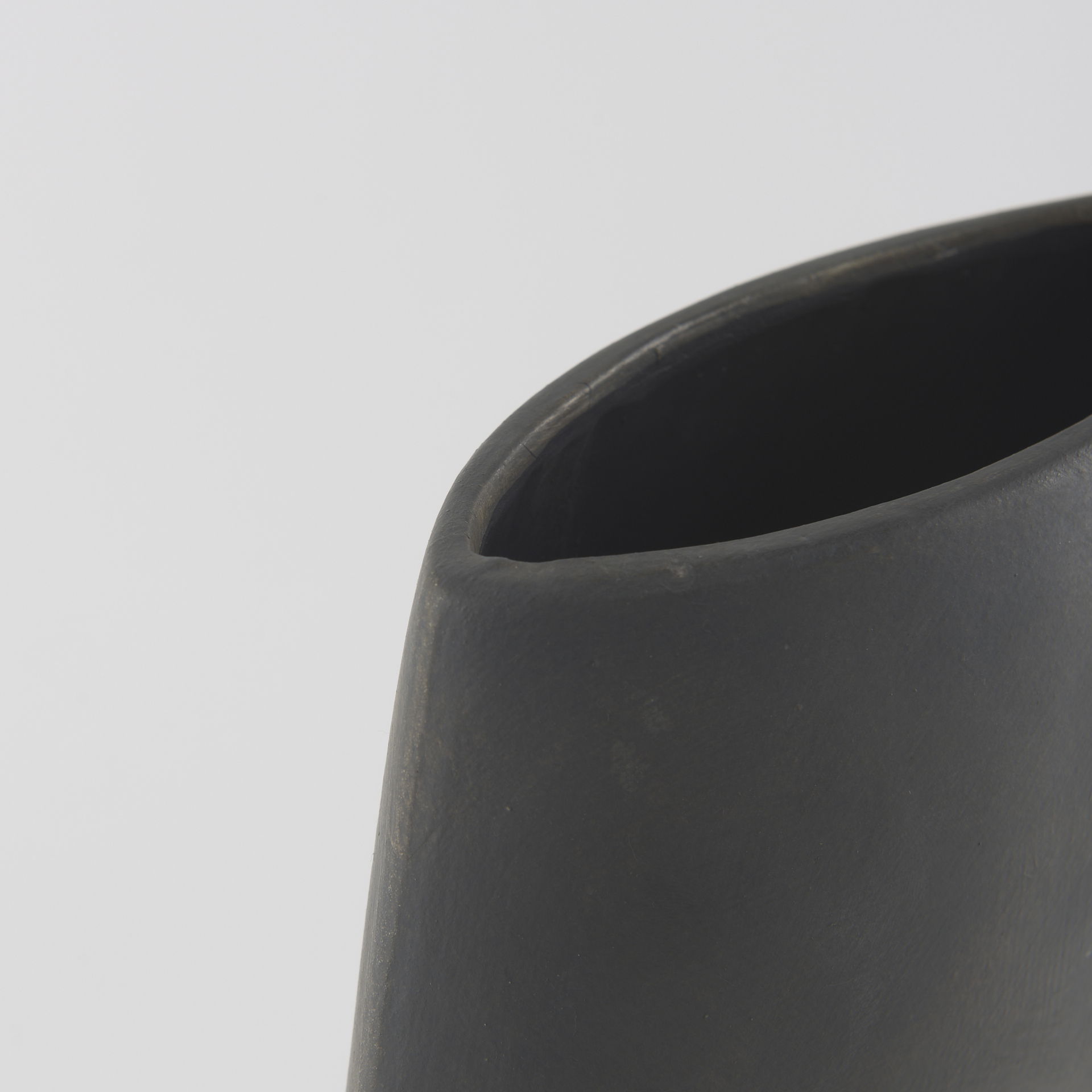 Rylee 13.0H Dark Brown Ceramic Vase large image 