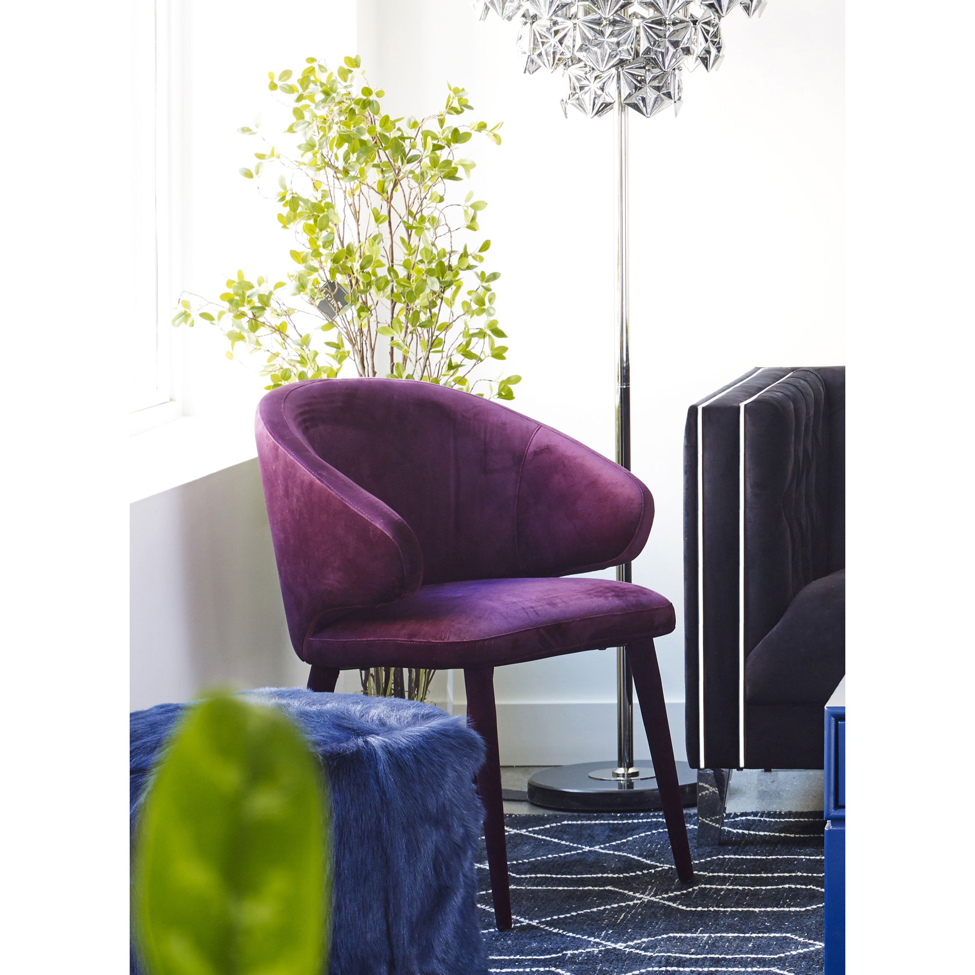 Stewart Dining Chair Purple large image 