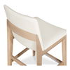 Deco Oak Counter Stool White Pvc, Counter & Bar Stool by Moe's Home, 21.7" width x 38.9" height x 20.8" depth thumbnail 5