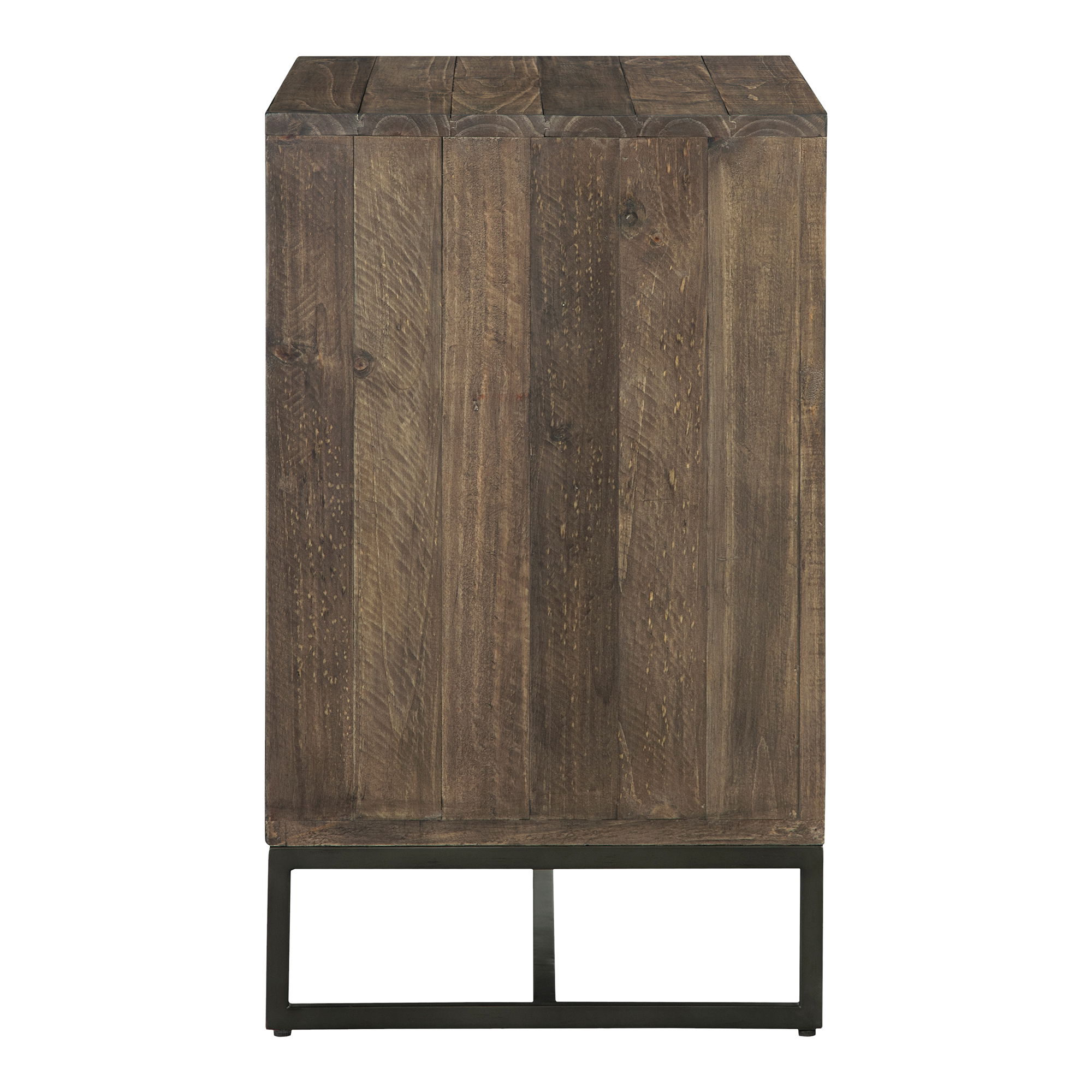 Elena 3 Drawer Nightstand Brown, Dresser by Moe's Home, 28" width x 30" height x 18" depth View 4