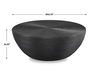 Bongo Black Rattan Coffee Table, Furniture by Uttermost, 43.75" width x 16.25" height x 43.75" depth thumbnail 3