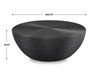 Bongo Black Rattan Coffee Table, by Uttermost, 43.75" width x 16.25" height x 43.75" depth thumbnail 3