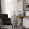 Dinah Gray Textured Table Lamp, by Uttermost, 1'7" width x 2'7" height x 1'7" depth thumbnail 4
