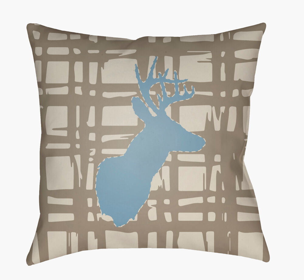 Deer Accent Pillow, Decorative Pillow by Surya, 18" length x 18" width
