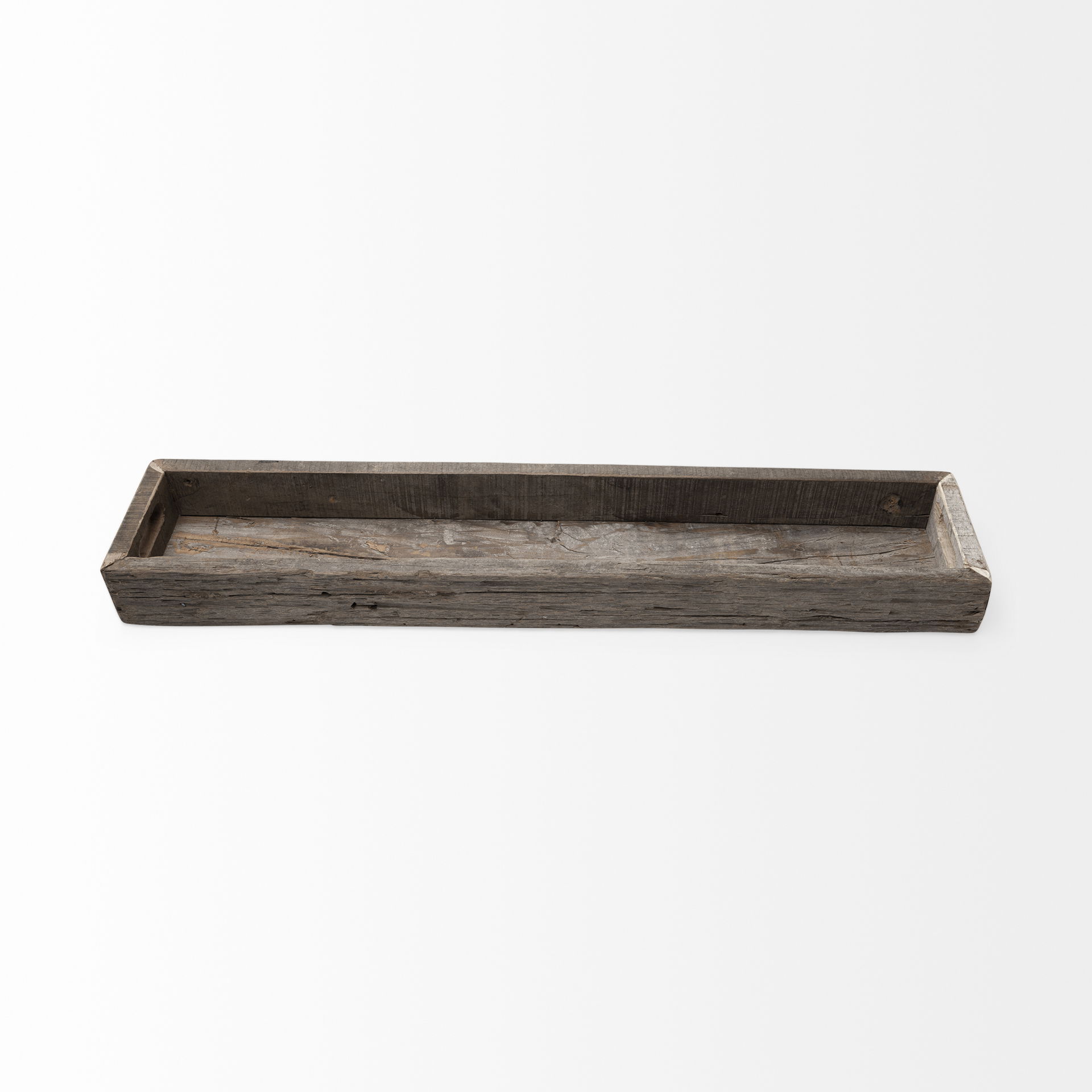 Vernon (Large) 36L x 7W Brown Reclaimed Wood Tray, Decorative Tray by Mercana, 36" length x 7" width x 3" height View 3