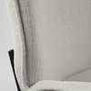 Inala Curved Back Dining Side Chair | White Fabric with Black Metal, Dining Chair by Mercana, 21.26" length x 25.59" width x 34.25" height thumbnail 13