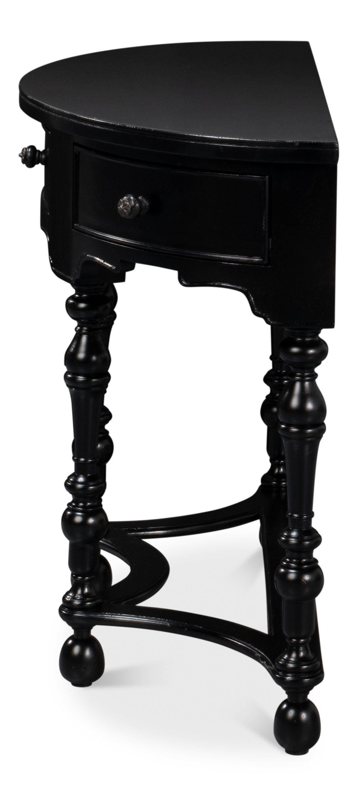 Abraham Half Round Console, by Sarreid, 1'3" length x 3'2" width x 8" height View 4