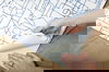 Cubist Cityscape Blue Peel & Stick Wallpaper thumbnail 3