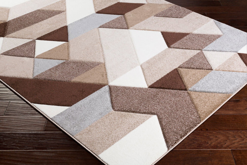 Santa Monica Machine Woven Rug, by Surya, 1'3.75" length x 1'3.75" width