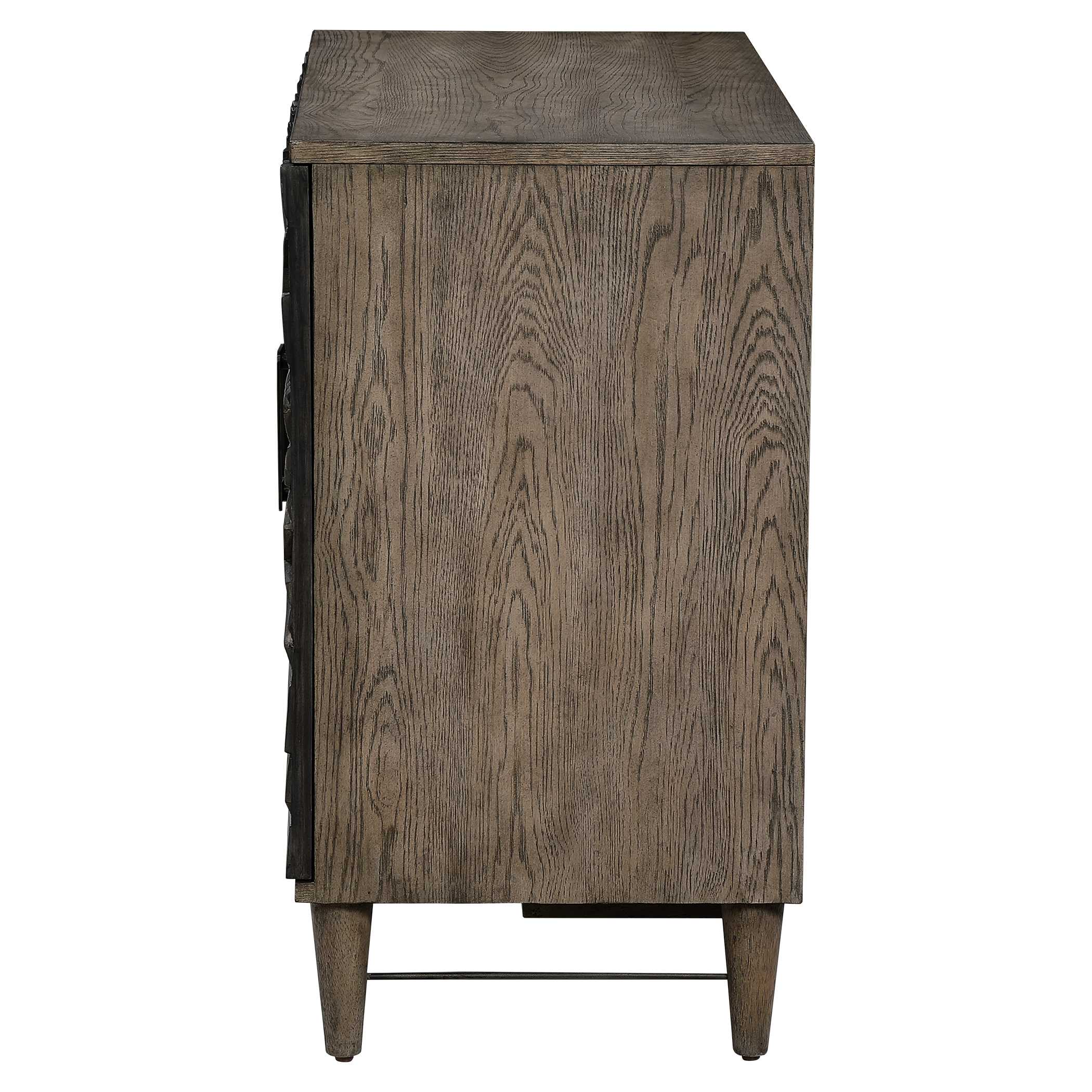 Shield Gray Oak 2 Door Cabinet, Furniture by Uttermost, 40" width x 32" height x 18" depth View 7