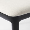 Clara Black Wood with Cream Fabric Seat and Cane Back Armless Dining Chair thumbnail 8
