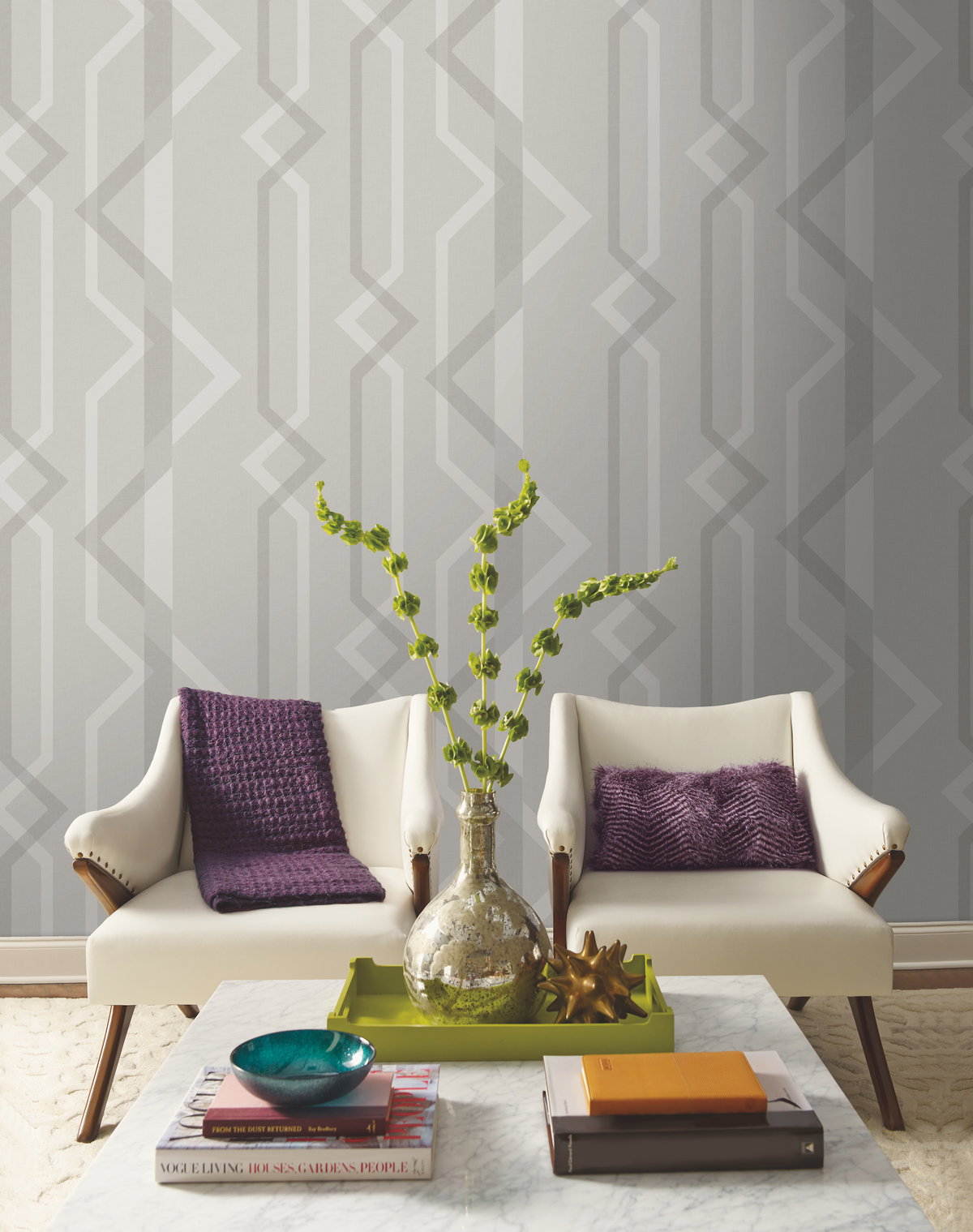 Shape Shifter Grey Wallpaper, by York Wall, 27' length x 2'3" width x 0.02" depth View 2