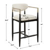Moxie White Counter Stool, Counter & Bar Stool by Uttermost, 21.5" width x 36.5" height x 22.5" depth thumbnail 3