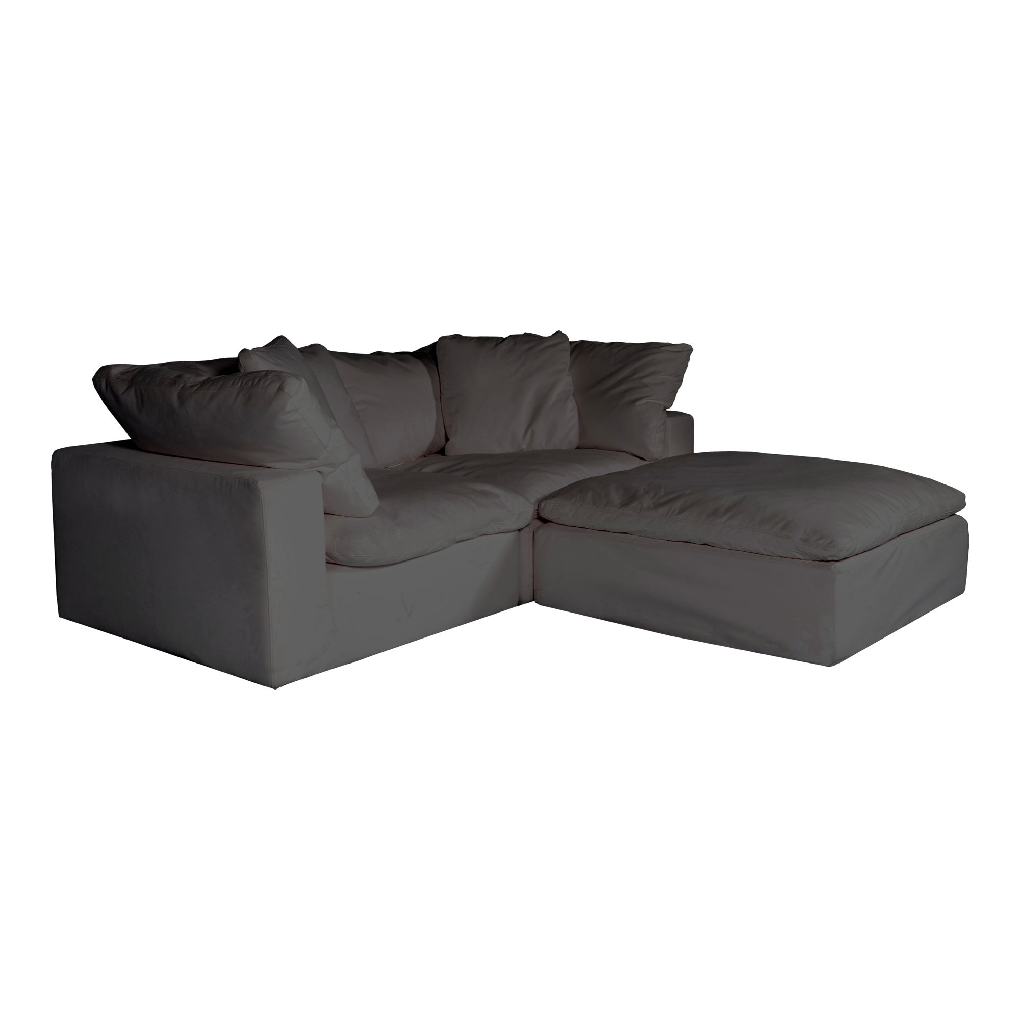 Clay Nook Modular Sectional Light Grey, Sectional Sofa by Moe's Home, 89" width x 32.5" height x 89" depth View 2