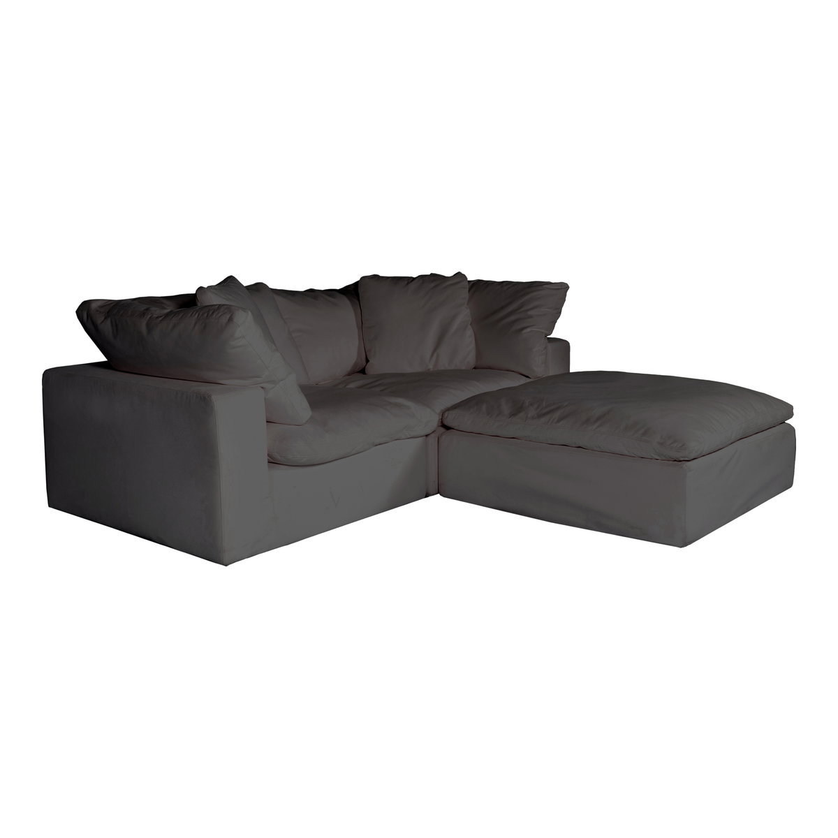 Clay Nook Modular Sectional Light Grey, Sectional Sofa by Moe's Home, 89" width x 32.5" height x 89" depth View 2