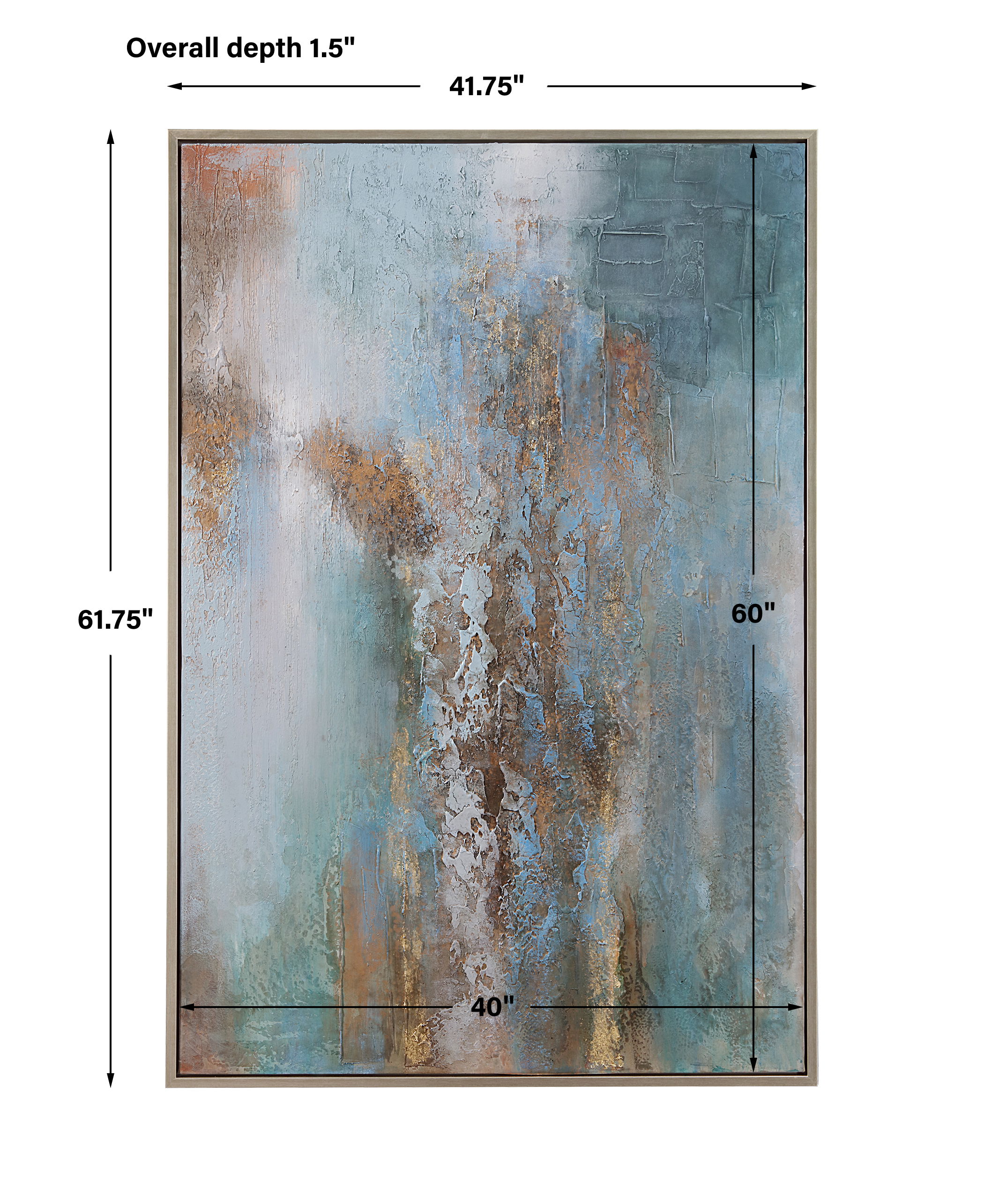 Rendezvous Hand Painted Abstract Art large image 