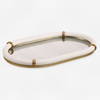 Cyprus Leather Oval Tray, Decorative Tray by Uttermost, 24" width x 2" height x 16" depth thumbnail 1