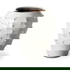 Julian Large Glossy White Ceramic Spoked Vase thumbnail 0