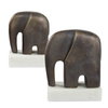 Timeless Tusk Bronze Sculptures Set/2, Figurines & Statue by Uttermost, 7.4" width x 9.06" height x 3.94" depth thumbnail 4