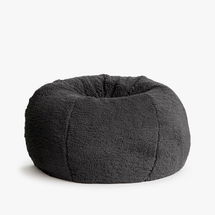Online Designer Bedroom Sherpa Charcoal Bean Bag Chair